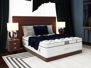 Спальная кровать Modern/Basement 180х200, Флок (Велсофт Спелая слива) в Мурманске