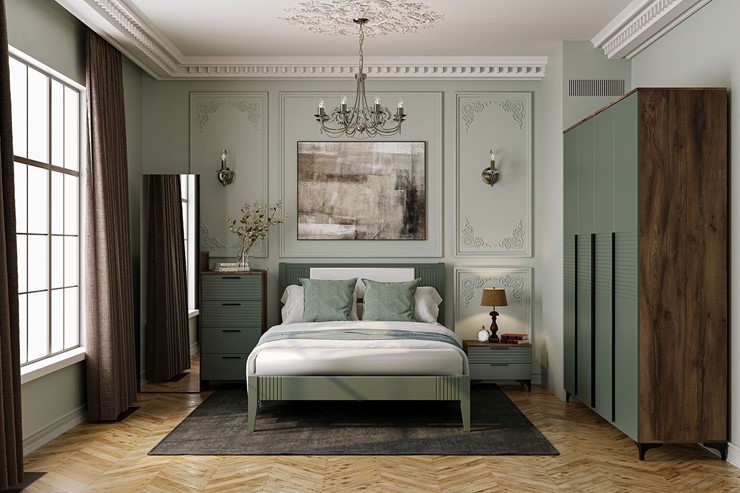 Модульная спальня Брента (Оливковый) в Мурманске - изображение