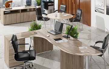 Офисный набор мебели Wave 2, рабочий стол и конференц-стол в Мурманске
