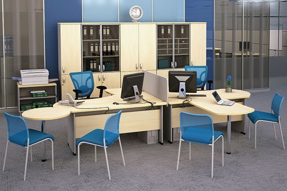 Набор мебели в офис Boston для 2 сотрудников по работе с клиентами в Мурманске - изображение