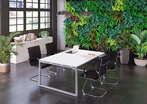 Офисный набор мебели Metal System Style (Серый/Белый) в Мурманске - изображение