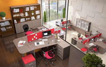 Офисный набор мебели Xten с большим шкафом для документов для 2 сотрудников в Мурманске