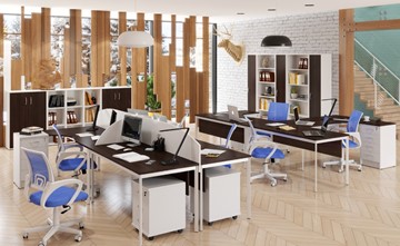 Комплект офисной мебели Imago S - два стола, две тумбы в Мурманске