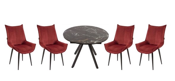 Обеденная зона стол Олимп, 4 стула Осло в Мурманске - изображение