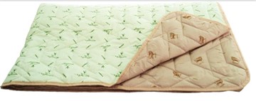 Одеяло «Зима-Лето», ткань: тик, материалы: бамбук/верблюжья шерсть в Мурманске