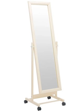 Зеркало напольное в гардероб BeautyStyle 27 (135х42,5см) Слоновая кость в Мурманске - изображение