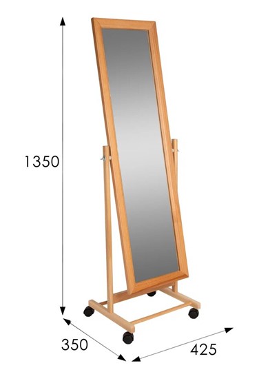 Зеркало напольное в спальню BeautyStyle 27 (135х42,5см) Светло-коричневый в Мурманске - изображение 3