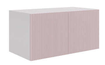 Антресоль двухдверная Зефир 118.01 (белое дерево/пудра розовая (эмаль)) в Мурманске - предосмотр