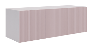 Антресоль трехдверная Зефир 119.01 (белое дерево/пудра розовая (эмаль)) в Мурманске