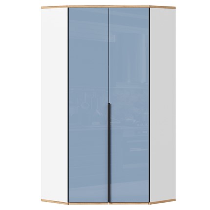 Угловой детский шкаф Урбан 528.060, белый/капри синий в Мурманске - изображение