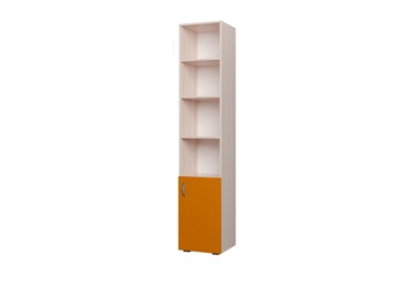 Детский шкаф 400 1Д Млечный дуб, Оранжевый в Мурманске