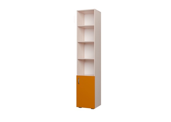 Детский шкаф 400 1Д Млечный дуб, Оранжевый в Мурманске - изображение