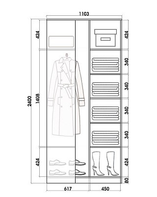 Детский шкаф-купе угловой Хит-У-24-4-77-25, Медвежата, Венге в Мурманске - изображение 2
