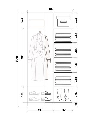 Детский угловой шкаф-купе Хит-У-23-4-77-17, Абстракция №1, Белый в Мурманске - изображение 2