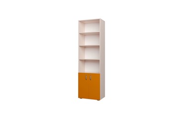 Детский двухдверный шкаф 600 2Д Млечный дуб, Оранжевый в Мурманске