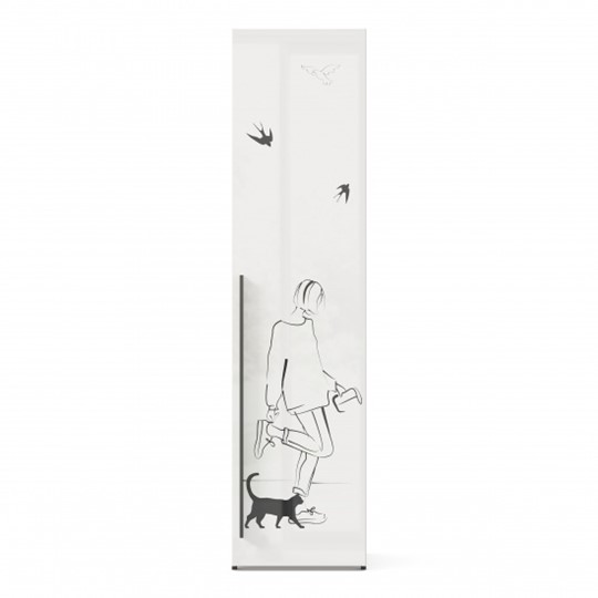 Распашной шкаф Джоли Тип 2 ЛД 535.020, Серый шелк в Мурманске - изображение 1