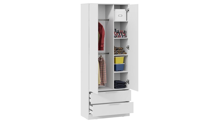 Шкаф для одежды Марли (Белый) в Мурманске - изображение 1