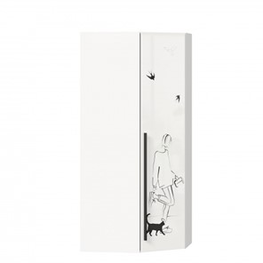 Шкаф распашной угловой Джоли 45 ЛД 535.030, Серый шелк в Мурманске - предосмотр