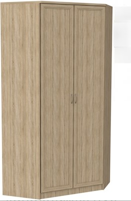 Распашной шкаф 403 несимметричный, цвет Дуб Сонома в Мурманске - изображение