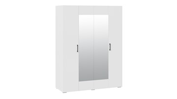 Распашной шкаф 4-х дверный с зеркалом Нео (Белый) в Мурманске
