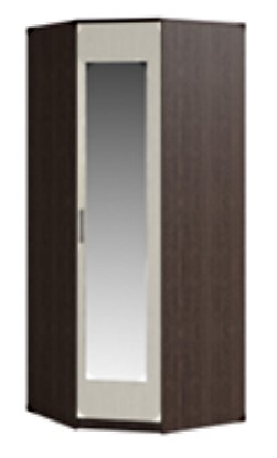 Угловой шкаф Светлана, с зеркалом, венге/дуб молочный в Мурманске - изображение