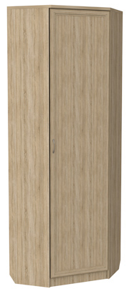 Распашной шкаф 402 угловой со штангой, цвет Дуб Сонома в Мурманске - изображение