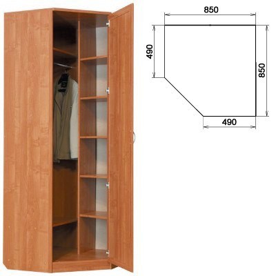 Распашной шкаф 400 угловой, цвет Дуб Сонома в Мурманске - изображение 1