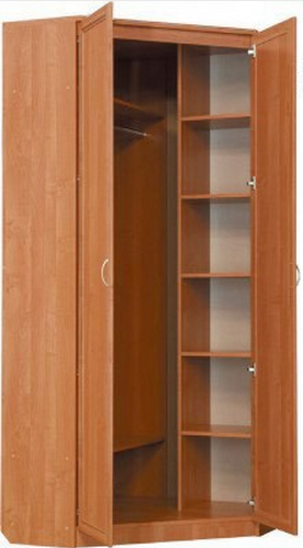 Распашной шкаф 401 угловой со штангой, цвет Венге в Мурманске - изображение 1