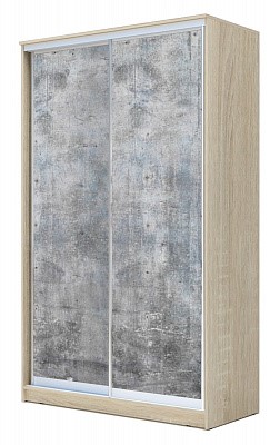 Шкаф 2-х створчатый Хит-22-12-77-22, 2200х1200х620, Бетон Дуб сонома в Мурманске - изображение