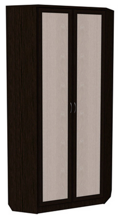 Распашной шкаф 401 угловой со штангой, цвет Венге в Мурманске - изображение