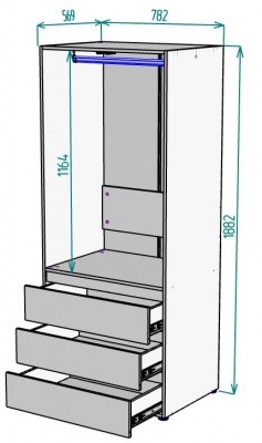 Шкаф 2-х дверный Erik H330 (ВД) в Мурманске - изображение 1