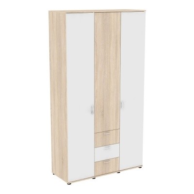 Шкаф трехдверный H57, ДСС-Белый в Мурманске - изображение