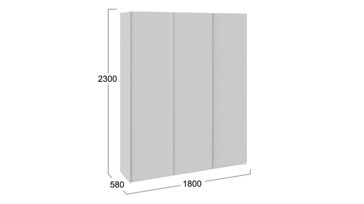 Шкаф 3-х дверный Траст, цвет Белый снег/Белый снег СШК 2.180.60-11.11.11 в Мурманске - изображение 2