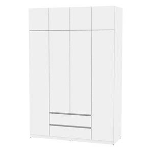 Шкаф 4-дверный Malta light H302 + Антресоль HA4 (Белый) в Мурманске