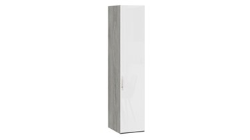 Шкаф для белья Эмбер СМ-348.07.001 (Дуб Гамильтон/Белый глянец) в Мурманске