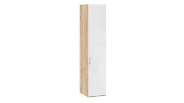 Шкаф для белья Эмбер СМ-348.07.001 (Яблоня Беллуно/Белый глянец) в Мурманске