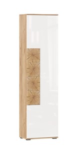 Шкаф одностворчатый Фиджи с декоративными накладками 659.300, Дуб Золотой/Белый в Мурманске