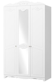 Шкаф трехдверный Лотос ШР-3 (Белый) 1 зеркало в Мурманске - предосмотр
