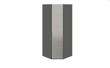 Угловой шкаф Наоми с зеркальной правой дверью, цвет Фон серый, Джут СМ-208.07.07 R в Мурманске