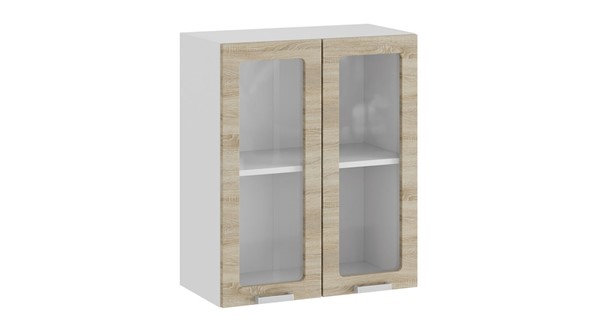 Навесной кухонный шкаф Гранита 1В6С (Белый/Дуб сонома) в Мурманске - изображение