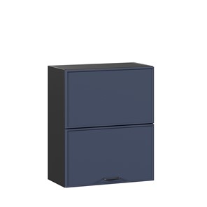 Кухонный горизонтальный шкаф 600 комбинированный Индиго ЛД 298.970.000.167, Чёрный/Тёмно-синий в Мурманске - предосмотр