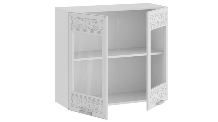 Кухонный навесной шкаф Долорес 1В8С (Белый/Сноу) в Мурманске - изображение 1