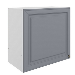 Навесной кухонный шкаф Мишель под вытяжку L600 H566 (1 дв. гл.) эмаль (белый/серый) в Мурманске