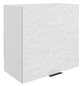 Кухонный шкаф Стоун L600 Н566 (1 дв. гл.) (белый/белая скала) в Мурманске