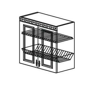 Кухонный шкаф Веста настенный двухдверный с сушкой 718*800*323мм в Мурманске