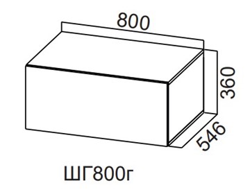 Навесной кухонный шкаф Модерн New, ШГ800г/360, МДФ в Мурманске