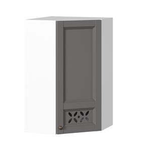 Шкаф на кухню Амели-3 угловой 600 высокий ЛД 299.620.000.057, Белый/Оникс серый в Мурманске