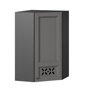 Шкаф кухонный Амели-3 угловой 600 высокий ЛД 299.620.000.058, Черный/Оникс серый в Мурманске