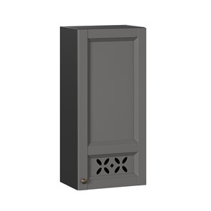Кухонный шкаф Амели-3 высокий 400 ЛД 299.420.000.041, Черный/Оникс серый в Мурманске