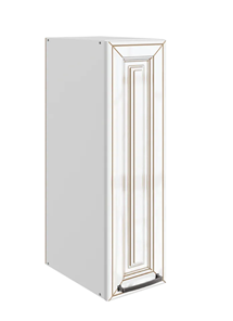 Навесной кухонный шкаф Атланта L200 H720 (1 дв. гл.) эмаль (белый/белый глянец патина золото) в Мурманске